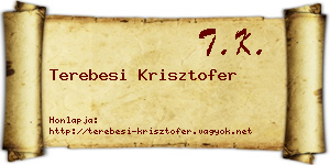 Terebesi Krisztofer névjegykártya